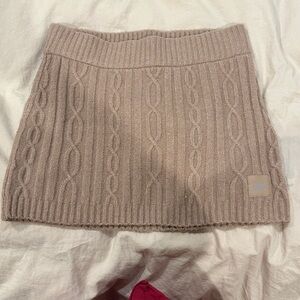 ALO Yoga Women's Beige Cable Knit Mini Skort